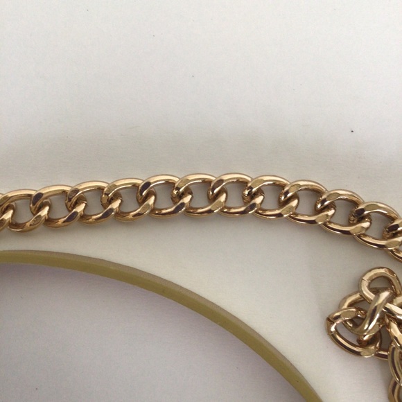 NAUTICA FAUX LEATHER AND GOLD CHAIN BELT MEDIUM LARGE - Picture 7 of 11